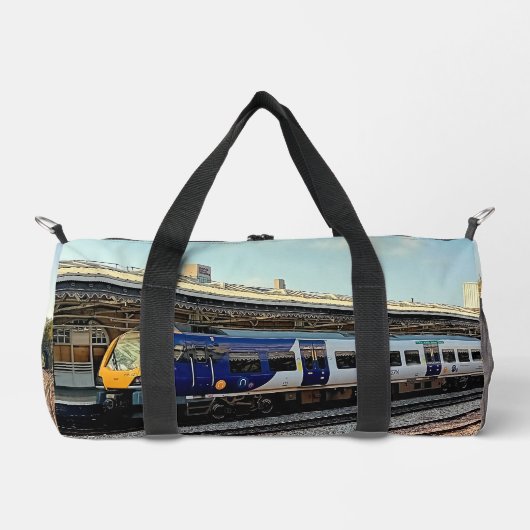 Sac De Sport Train bleu et argent (Recto)
