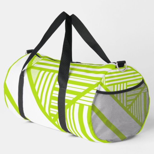 Sac De Sport Triangle en Lime Vert et Blanc (Coin droit)