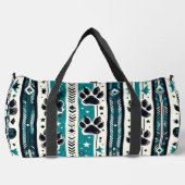 Sac De Sport Tribal Paw Print Teal  (Recto)