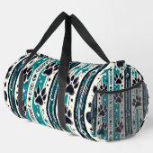 Sac De Sport Tribal Paw Print Teal  (Coin droit)