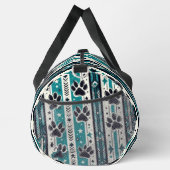Sac De Sport Tribal Paw Print Teal  (Droite)