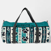 Sac De Sport Tribal Paw Print Teal Monogram Personalize (Recto)
