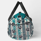 Sac De Sport Tribal Paw Print Teal Monogram Personalize (Droite)