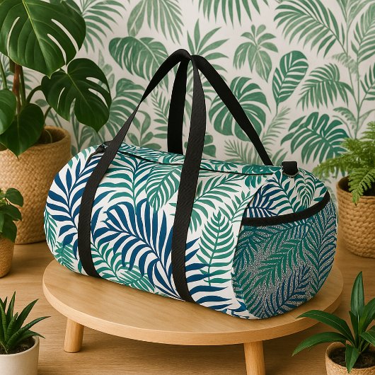 Sac De Sport Tropical Palm Leaves Seamless Pattern