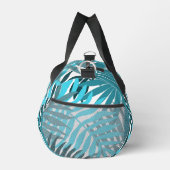 Sac De Sport Tropical Print Blue Feuilles Bold (Droite)