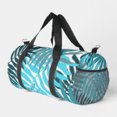 Sac De Sport Tropical Print Blue Feuilles Bold (Coin droit)