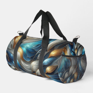 Sac De Sport Turquoise Bleu Coloré Abstrait