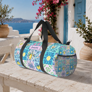 Sac De Sport Turquoise citrouille sicilienne Méditerranée azule