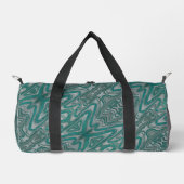 Sac De Sport Turquoise et gris Boho Chic Abstrait (Recto)