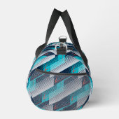 Sac De Sport Turquoise Marine Gris Abstrait Géométrique Stripes (Droite)