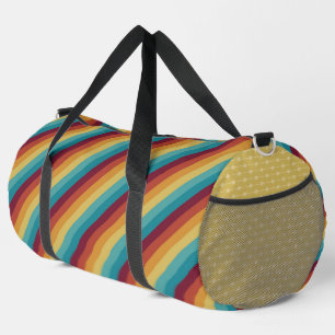 SAC DE SPORT TURQUOISE ROUGE ORANGE JAUNE MOTIFS