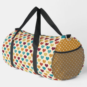 SAC DE SPORT TURQUOISE ROUGE ORANGE JAUNE MOTIFS