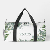 Sac De Sport Turquoise vert et blanc eucalyptus marié petit (Verso)