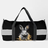 Sac De Sport Un lapin gris génial en feu (Recto)