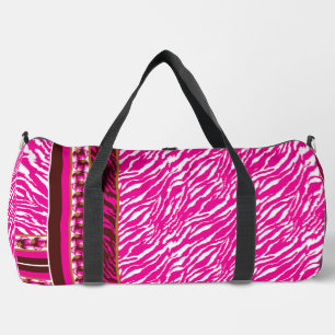 Sac De Sport Un motif floral complexe en rose et blanc, art