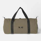 Sac De Sport Utilitaire de style militaire vert armée (Recto)