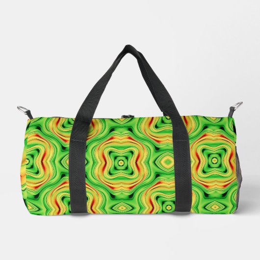 Sac De Sport vagues chromées vertes et dorées (Recto)