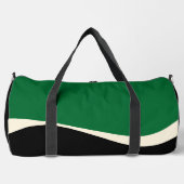 Sac De Sport Vagues simples 2 en vert, crème et noir (Recto)