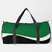 Sac De Sport Vagues simples 2 en vert, crème et noir (Verso)