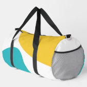 Sac De Sport Vagues simples 4 - Turquoise et Jaune (Coin droit)