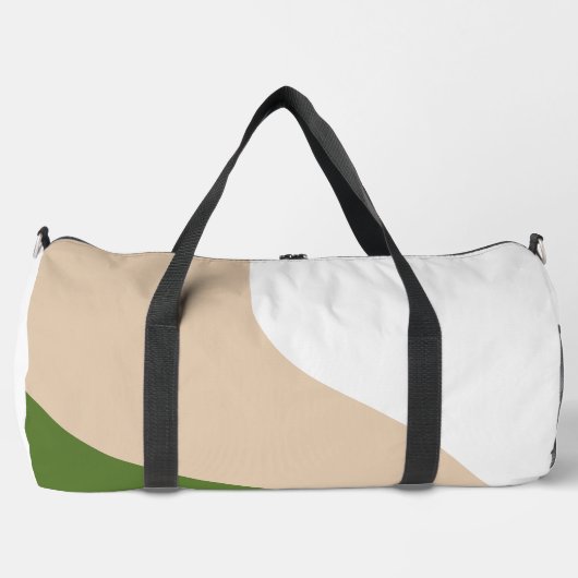 Sac De Sport Vagues simples - Blanc, Sable et Palm Vert (Recto)