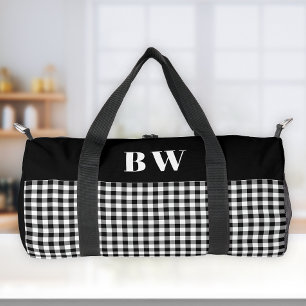 Sac De Sport Vérification carreaux bison noir blanc Monogramme