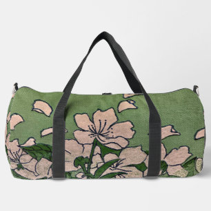 Sac De Sport Vert à Fleurs Roses