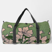 Sac De Sport Vert à Fleurs Roses (Verso)