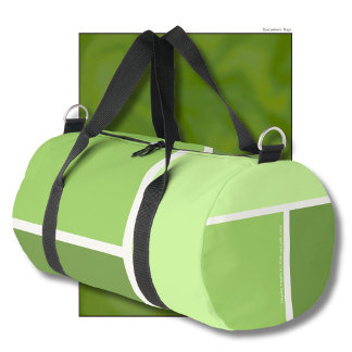 Sac De Sport Vert de printemps, Blanc et votre Texte, Tricolore