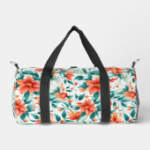 Sac De Sport Vibrant Orange Floral Garden Pattern - Elegant Tea (Recto)