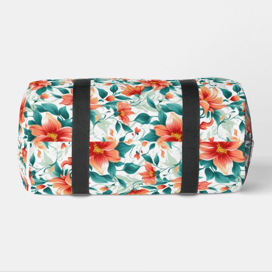 Sac De Sport Vibrant Orange Floral Garden Pattern - Elegant Tea (Fond)