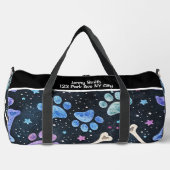 Sac De Sport Vibrant Paw Print Travel Monogram Personalize (Recto)