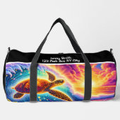 Sac De Sport Vibrant Sunset Turtle Travel Monogram Personalize (Recto)