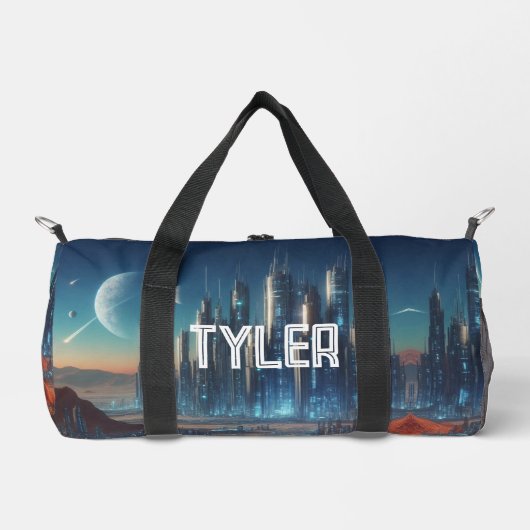 Sac De Sport Ville de science-fiction dans l'espace  (Recto)