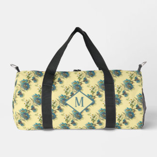 Sac De Sport Vintage Daisy and Cornflower Floral Pattern 