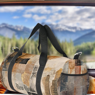 Sac De Sport Vintage New York Urban Collage Art