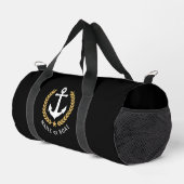 Sac De Sport Votre bateau ou nom Ancre Gold Laurel Star Black (Coin droit)