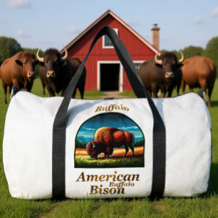 Sac De Sport Vue majestueuse de la faune du bison d'Amérique