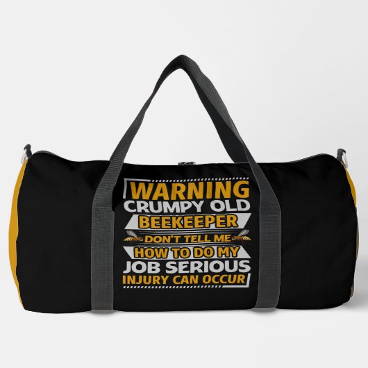 Sac De Sport Warning Crumpy Old Beekeeper  (Recto)