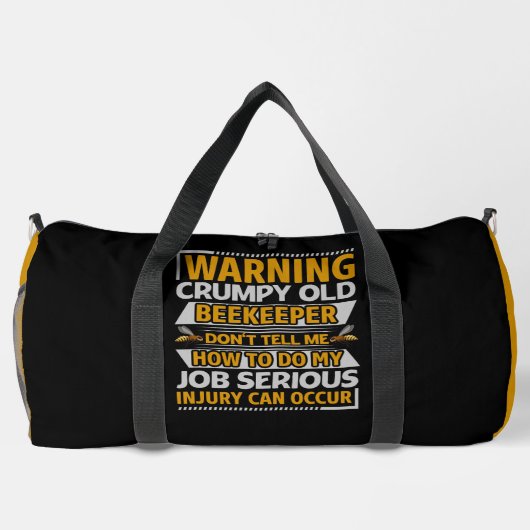 Sac De Sport Warning Crumpy Old Beekeeper  (Verso)