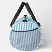 Sac De Sport Whimsical Blue White Stripe Preppy Monogram (Droite)