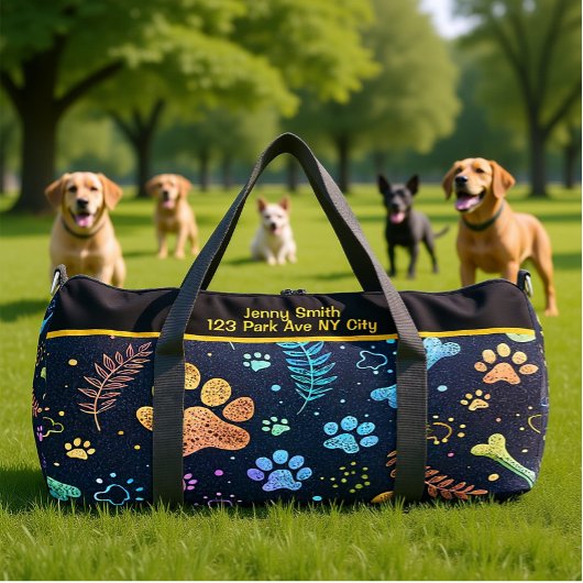 Sac De Sport Whimsical Pet Print Travel Organizer