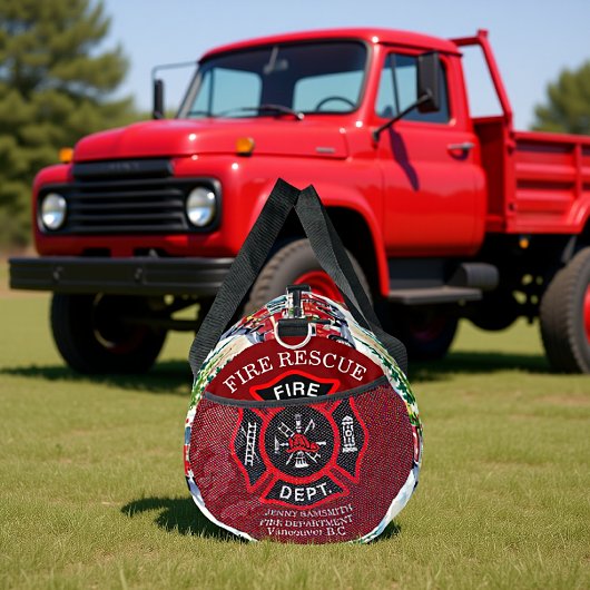 Sac De Sport Winter Fire Truck Holiday Personalized