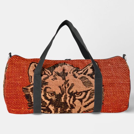 Sac De Sport Wolf Head on Red (Recto)