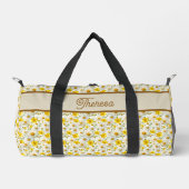 Sac De Sport Yellow Wildflowers Pattern Monogram Name (Recto)