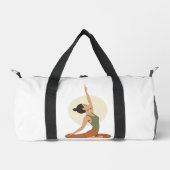 Sac De Sport Yoga Pose Monoline Tons Terres | (Recto)