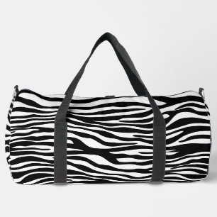 Sac De Sport Zebra Print, Zebra Stripes, Noir Et Blanc