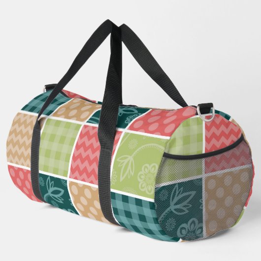 Sac De Sport Zigzag, Chevron, En vichy, Pois, Patchwork (Coin droit)