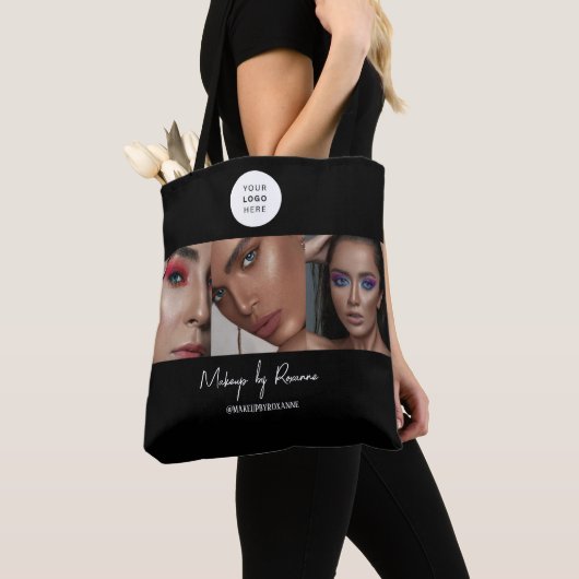 Sac de studio de maquillage avec logo à écriture b (De près)