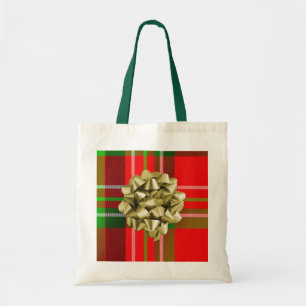 Sac de tartan de Noël avec l'arc